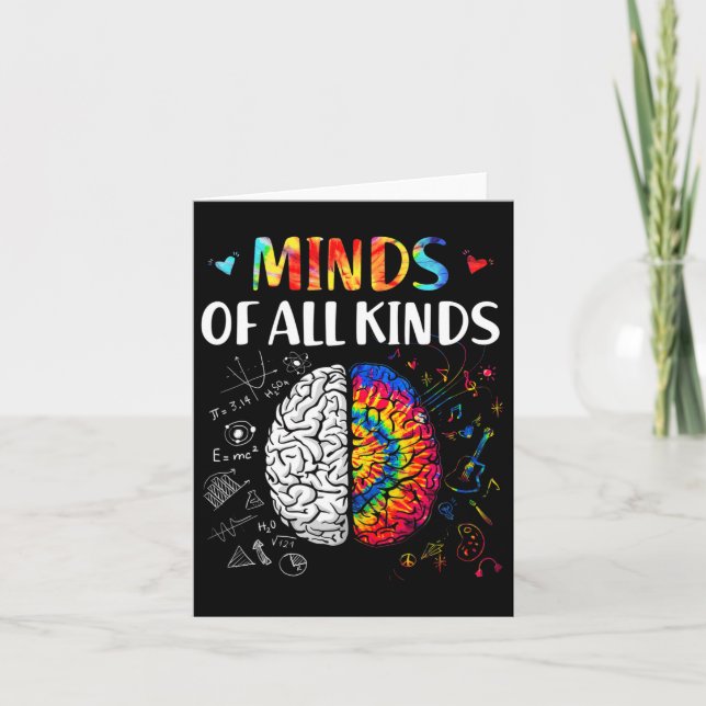 Medvetenhet om neurodiversitet av alla slag kort (Framsida)