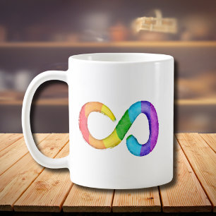 Medvetenhet om neurodiversitet Erkännande regnbåge Kaffemugg