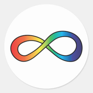 Medvetenhet om neurodiversitet Erkännande regnbåge Runt Klistermärke