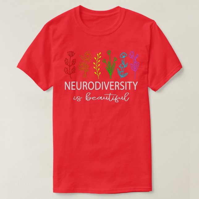 Medvetenhet om neurodiversitet och skönhet t shirt (Design framsida)