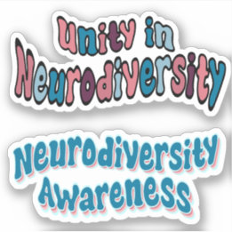 Medvetenhet om neurodiversitet *Se beskrivning* Klistermärken