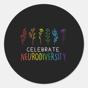 Medvetenhet om neurodiversitet vid psykisk hälsa 1 runt klistermärke
