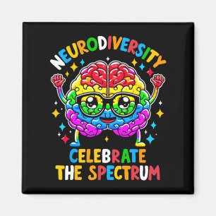 Medvetenhet om neurodiversity Brain Autism Awarene Magnet