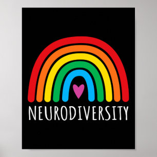 Medvetenhet om neurodiversity Rainbow Autism Aware Poster