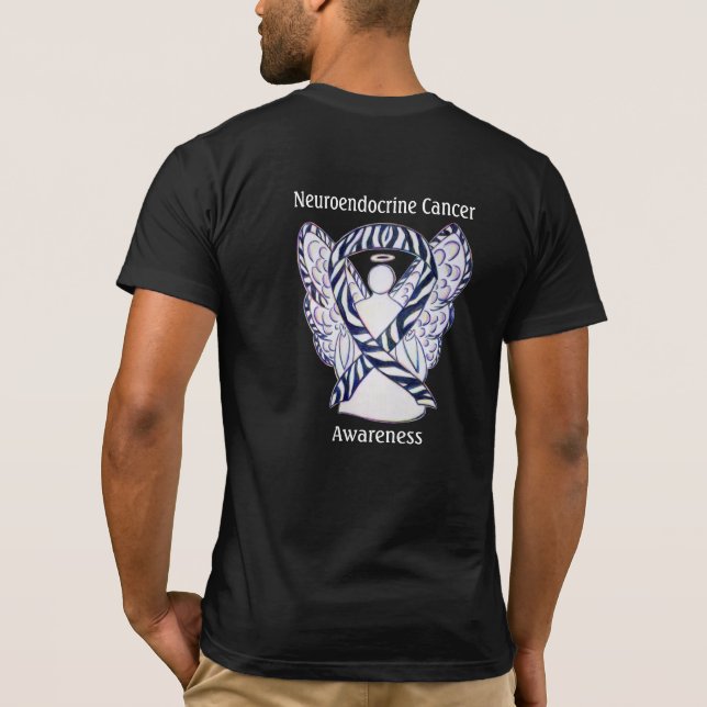 Medvetenhet om neuroendokrin cancer Ribbon Angel S Tee (Baksida)