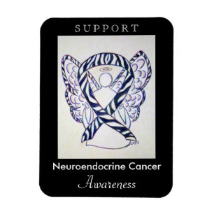 Medvetenhet om neuroendokrin cancer Ribbon Magnet