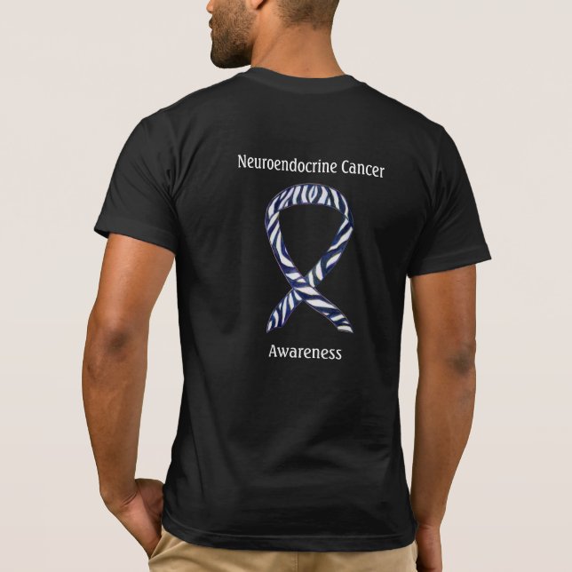 Medvetenhet om neuroendokrin cancer Ribbon T- Shir T Shirt (Baksida)