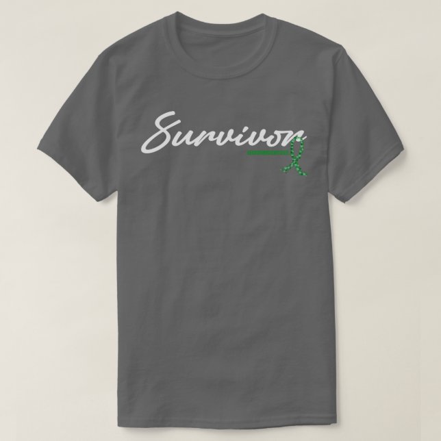 Medvetenhet om neurofibromatos Survivor Glitter Ri T Shirt (Design framsida)