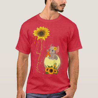 Medvetenhet om njurcancer hos hippie elephant Solr T Shirt