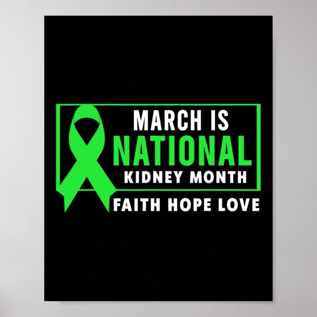 Medvetenhet om njursjukdom månad poster (Framsidan)