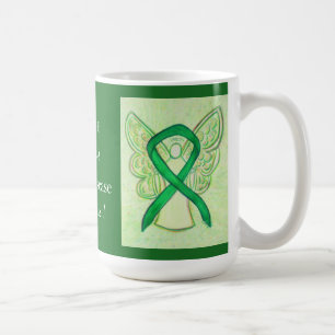 Medvetenhet om njursjukdom Ribbon Angel Anpassning Kaffemugg