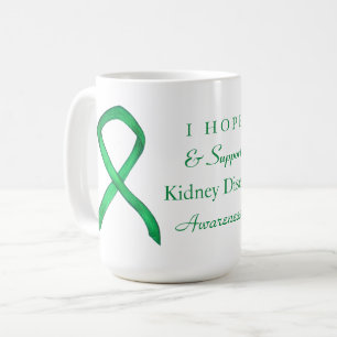 Medvetenhet om njursjukdom Ribbon Art Kaffe koppar