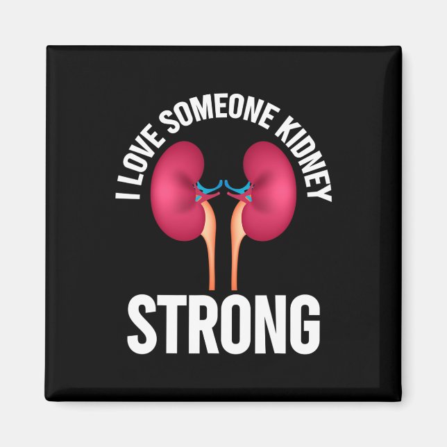 Medvetenhet om njursjukdom Shirt Magnet (Framsidan)