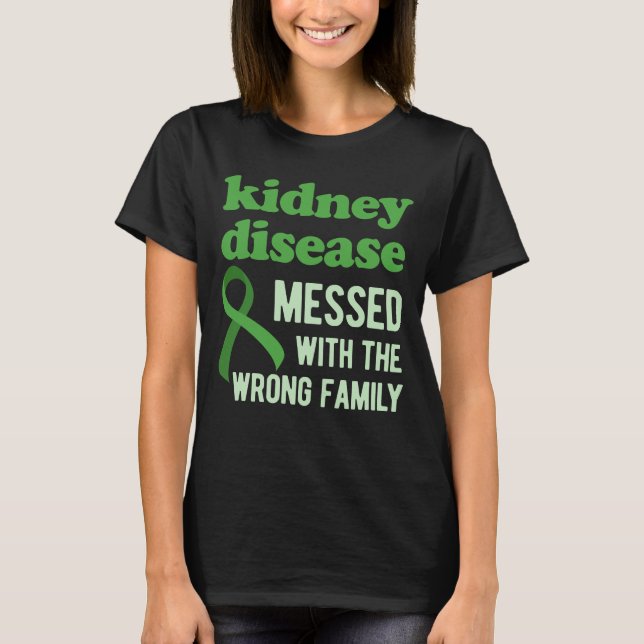Medvetenhet om njursjukdom t shirt (Framsida)