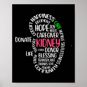 Medvetenhet om njursjukdom Transplant organdonatio Poster