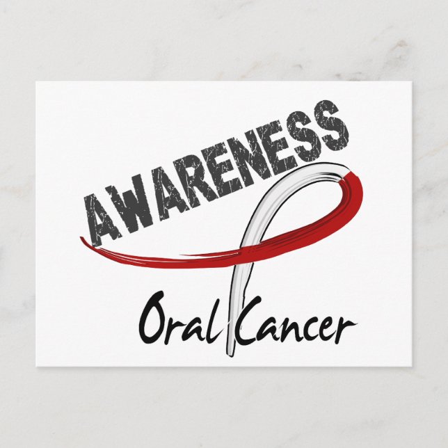 Medvetenhet om oral cancer 3 vykort (Framsida)
