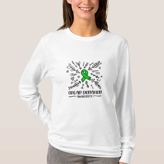 Medvetenhet om organdonation, organdonator t shirt (Framsida)