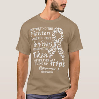 Medvetenhet om osteoporos till stöd för kampen, me t shirt