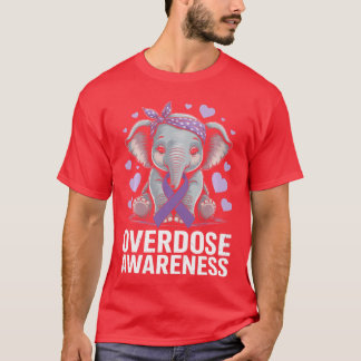 Medvetenhet om överdos Söt elefant Långärmad T Shirt