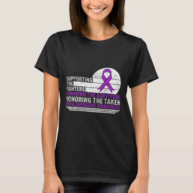 Medvetenhet om överdosering för att stödja SU-prog T Shirt (Framsida)
