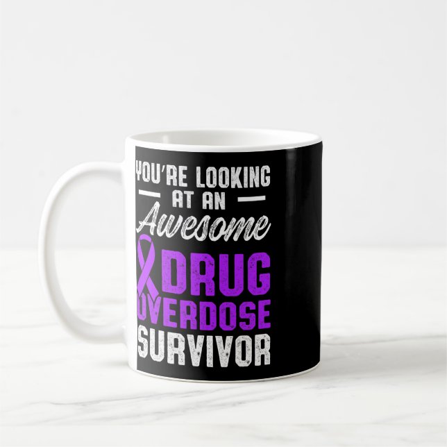 Medvetenhet om överdosering Warrior Survivor 55  Kaffemugg (Vänster)
