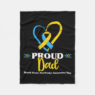 Medvetenhet om Pappa vid Proud Down Syndrome Fleecefilt