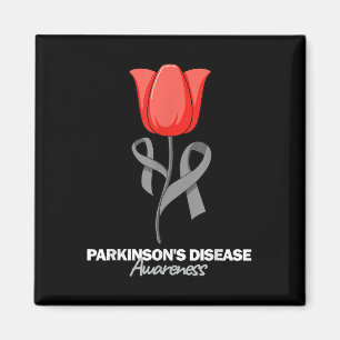 Medvetenhet om Parkinsons sjukdom april månad Röd Magnet