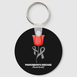 Medvetenhet om Parkinsons sjukdom april månad Röd Nyckelring