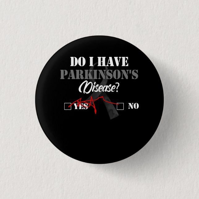 Medvetenhet om Parkinsons sjukdom Ja, ingen krigar Knapp (Framsida)