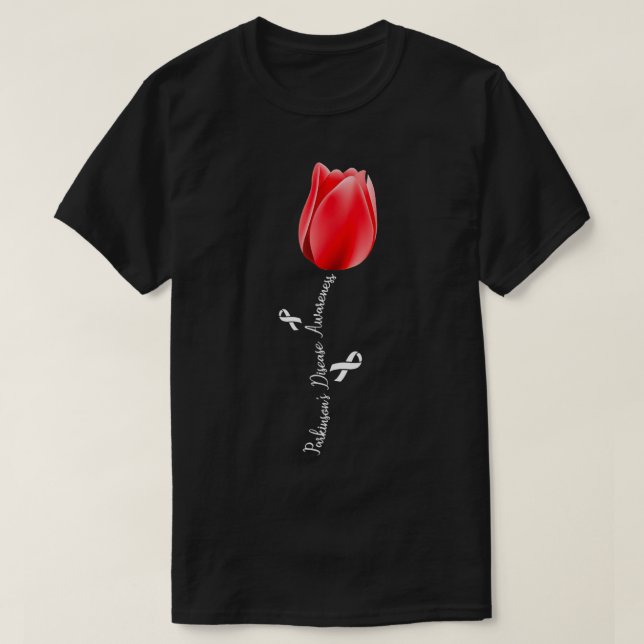 Medvetenhet om Parkinsons sjukdom Tulip April Mont T Shirt (Design framsida)