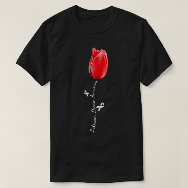 Medvetenhet om Parkinsons sjukdom Tulip April Mont T Shirt (Design framsida)