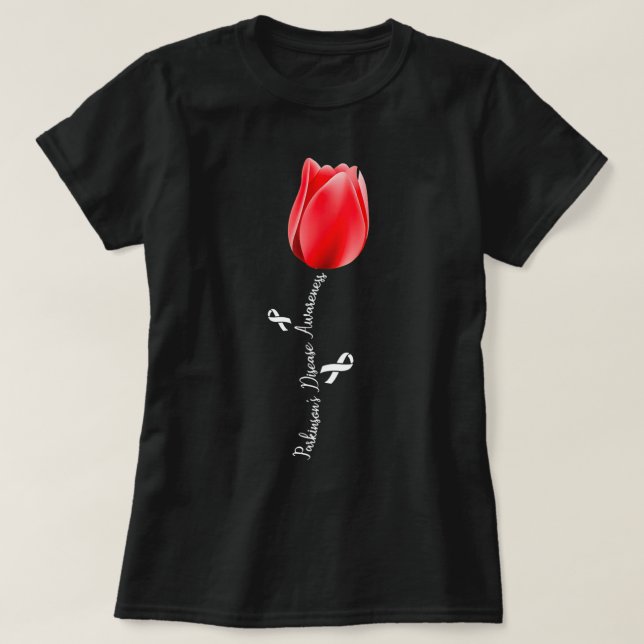 Medvetenhet om Parkinsons sjukdom Tulip April Mont T Shirt (Design framsida)