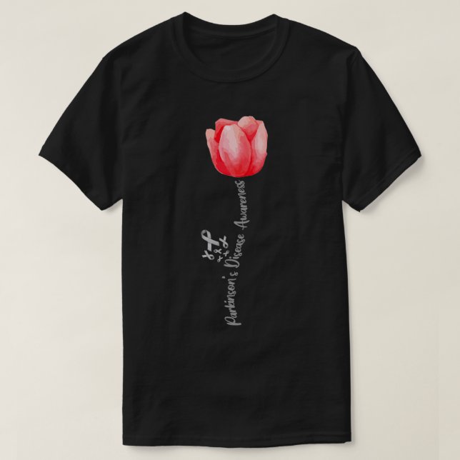 Medvetenhet om Parkinsons sjukdom Tulip April Nati T Shirt (Design framsida)
