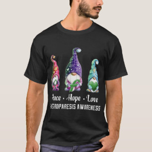 Medvetenhet om Peace Hope Kärlek Gnomes Gastropare T Shirt