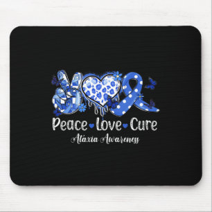 Medvetenhet om Peace Kärlek Cure Blue Ribbon Ataxi Musmatta