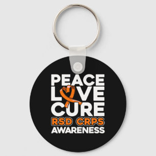 Medvetenhet om Peace Kärlek Cure RSd Crps Nyckelring