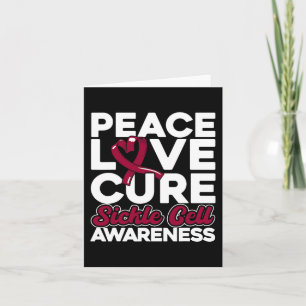 Medvetenhet om Peace Kärlek Cure Sickle Cell 1 Kort