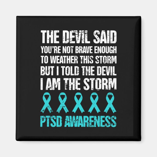 Medvetenhet om posttraumatisk stress PTSD  Magnet (Framsidan)