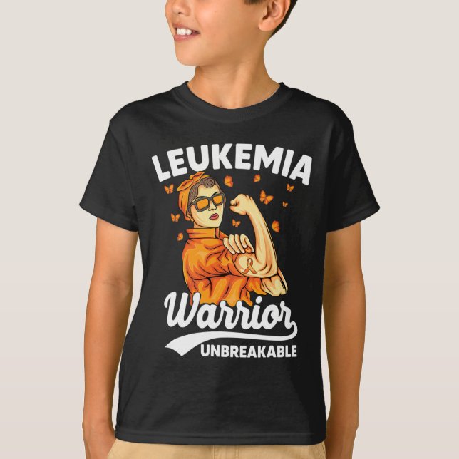 Medvetenhet om problemfri support för Leukemi T Shirt (Framsida)
