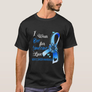 Medvetenhet om prostatacancer I Bära Blå solros Ri T Shirt