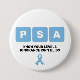 Medvetenhet om prostatacancer PSA Knapp