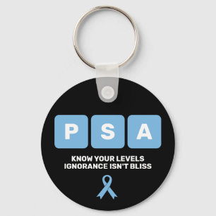 Medvetenhet om prostatacancer PSA Nyckelring