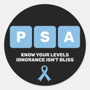Medvetenhet om prostatacancer PSA Runt Klistermärke