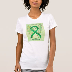 Medvetenhet om psykisk Grönt Ribbon Angel Shirt Tröja