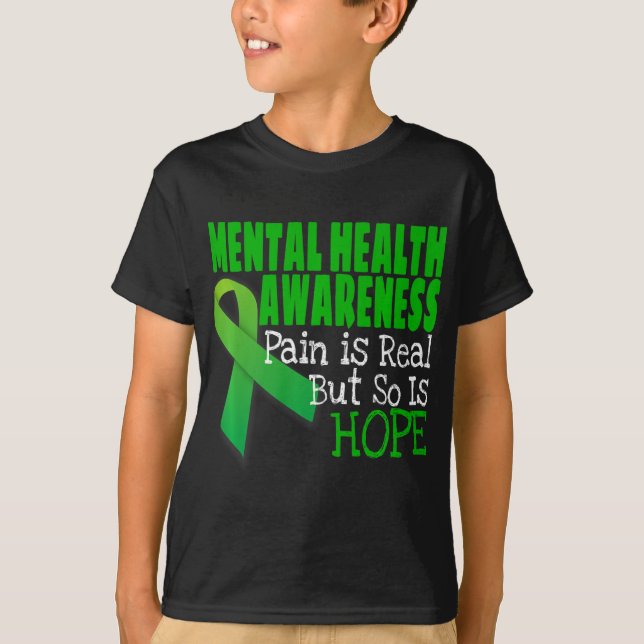 Medvetenhet om psykisk hälsa band  t shirt (Framsida)
