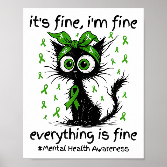 Medvetenhet om psykisk hälsa - Bra Im-Bra överallt Poster (Framsidan)