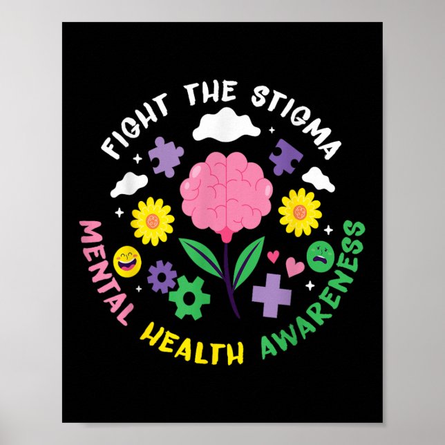 Medvetenhet om psykisk hälsa Depression Självmord  Poster (Framsidan)