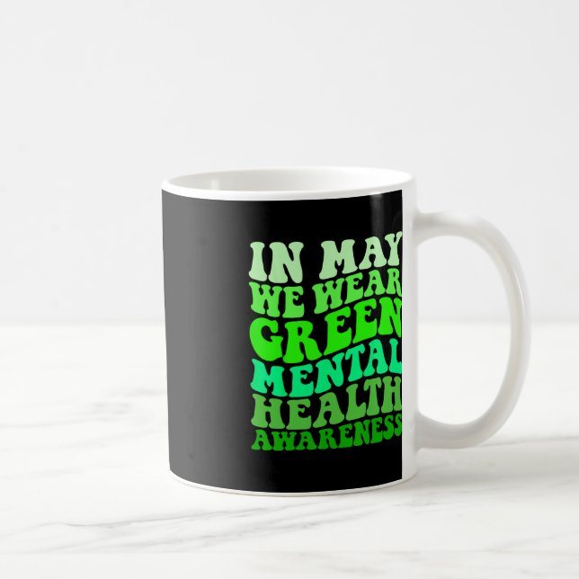 Medvetenhet om psykisk hälsa i maj Vi Bäror Grönt  Kaffemugg (Höger)