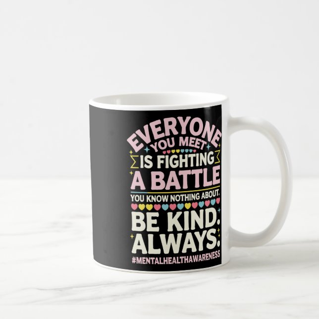 Medvetenhet om psykisk hälsa i Sjukdom, månad nedt Kaffemugg (Höger)