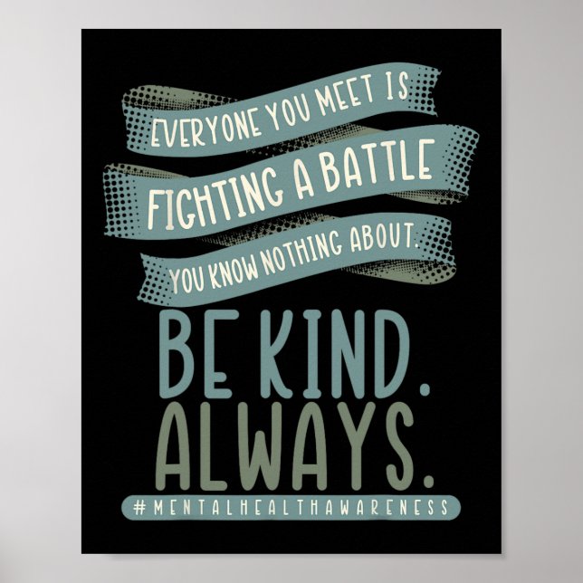 Medvetenhet om psykisk hälsa i Sjukdom, månad nedt Poster (Framsidan)